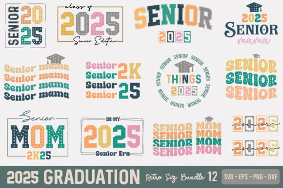 Senior 2025 Retro SVG Bundle Review