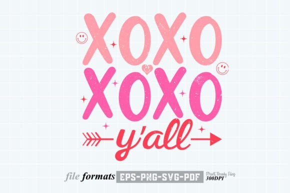 Valentine's Day SVG XOXO Retro Review